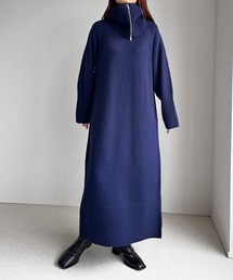 LOWRYS FARM | ZIPエリツキニットワンピース 968624(ワンピース)