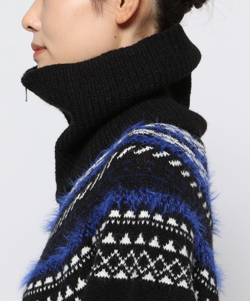 LOWRYS FARM(ローリーズファーム)の「ZIPエリツキニットワンピース 968624(ワンピース・レディース・ブラック/グレー/ホワイト/ネイビー/アイボリー・FREE)」の17枚目の写真