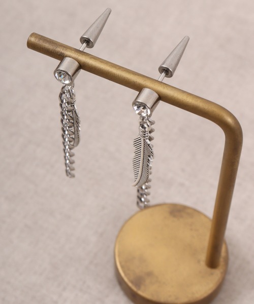 FUNALIVE(ファンアライブ)の「JON フェザー、スカルステンレスピアス ステンレス(ピアス(両耳用)・メンズ・シルバー/ブラック系その他/ブラック/シルバー系その他/ブルー/ブルー系その他・FREE)」の21枚目の写真