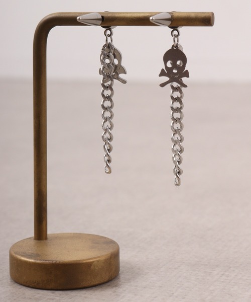 FUNALIVE(ファンアライブ)の「JON フェザー、スカルステンレスピアス ステンレス(ピアス(両耳用)・メンズ・シルバー/ブラック系その他/ブラック/シルバー系その他/ブルー/ブルー系その他・FREE)」の16枚目の写真