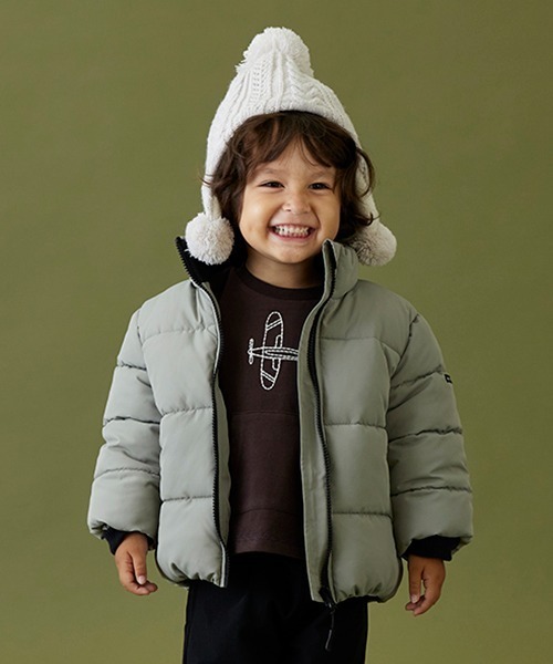 petit main(プティマイン)の「【撥水加工/GOODPRICE】中綿ジャケット(ブルゾン・キッズ・ブラック/ダークブルー/ピンク/アイボリー/ベージュ/ライトカーキ/イエロー/ラベンダー/ネイビー/ライトベージュ・90cm/120cm/110cm/100cm/130cm/80cm)」の5枚目の写真