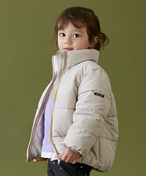 petit main(プティマイン)の「【撥水加工/GOODPRICE】中綿ジャケット(ブルゾン・キッズ・ブラック/ダークブルー/ピンク/アイボリー/ベージュ/ライトカーキ/イエロー/ラベンダー/ネイビー/ライトベージュ・90cm/120cm/110cm/100cm/130cm/80cm)」の11枚目の写真