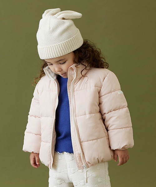 petit main(プティマイン)の「【撥水加工/GOODPRICE】中綿ジャケット(ブルゾン・キッズ・ブラック/ダークブルー/ピンク/アイボリー/ベージュ/ライトカーキ/イエロー/ラベンダー/ネイビー/ライトベージュ・90cm/120cm/110cm/100cm/130cm/80cm)」の18枚目の写真