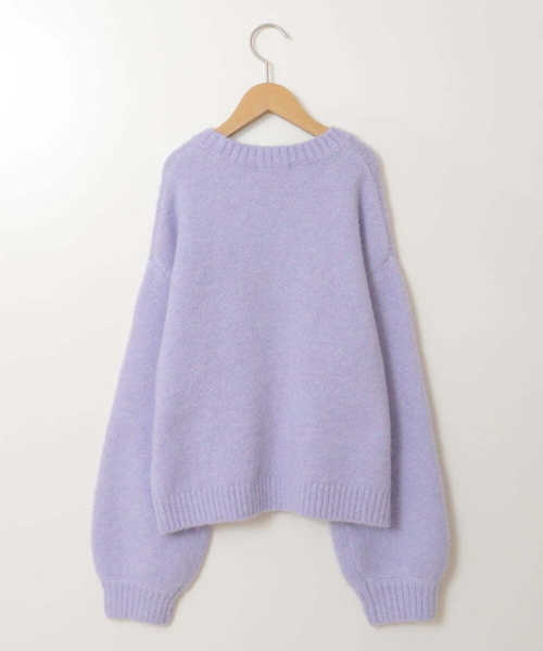 a.v.v（アーヴェヴェ）の「[100-130]ショート丈ふわもちニット（ニット/セーター・キッズ・ライトパープル/アイボリー・120/110/100/130）」の22枚目の写真