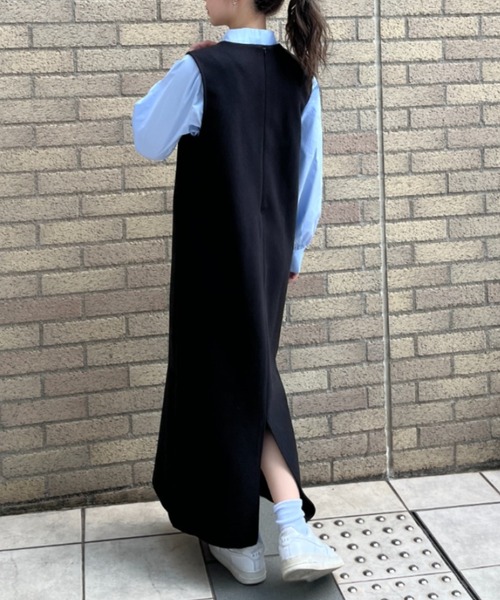 SallyLunn(サリーラン)の「Vネックジャンスカ(スカート・レディース・チャコールグレー/ブラック・FREE)」の11枚目の写真