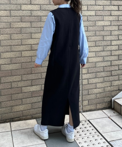 SallyLunn(サリーラン)の「Vネックジャンスカ(スカート・レディース・チャコールグレー/ブラック・FREE)」の12枚目の写真