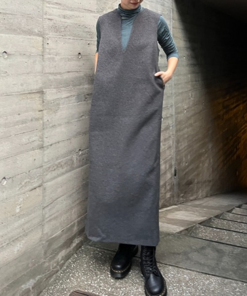 SallyLunn(サリーラン)の「Vネックジャンスカ(スカート・レディース・チャコールグレー/ブラック・FREE)」の20枚目の写真