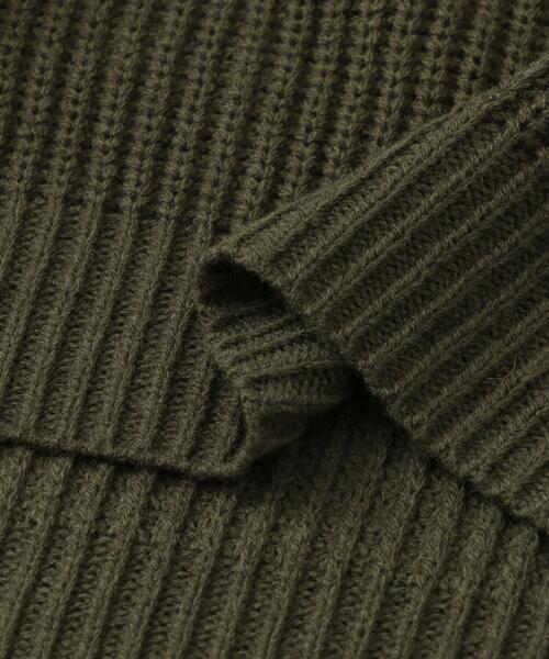 HARRIS TWEED（ハリスツイード）の「ハリスツイードポケット付ニットプルオーバー（ニット/セーター・メンズ・ネイビー/カーキ/オフホワイト/グレー・MEDIUM/LARGE）」の7枚目の写真