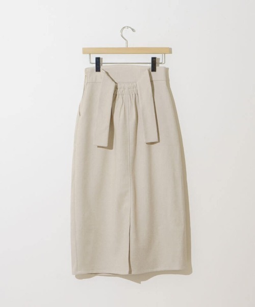 flower（フラワー）の「バックリボンスカート2（スカート・レディース・アイボリー/グレー・FREE）」の4枚目の写真