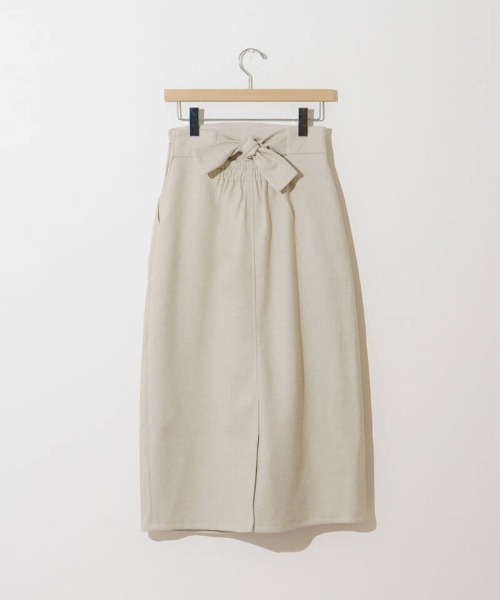 flower（フラワー）の「バックリボンスカート2（スカート・レディース・アイボリー/グレー・FREE）」の5枚目の写真