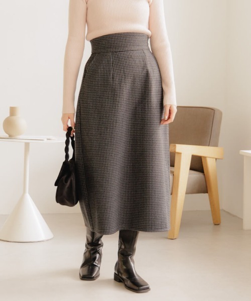 flower（フラワー）の「バックリボンスカート2（スカート・レディース・アイボリー/グレー・FREE）」の18枚目の写真