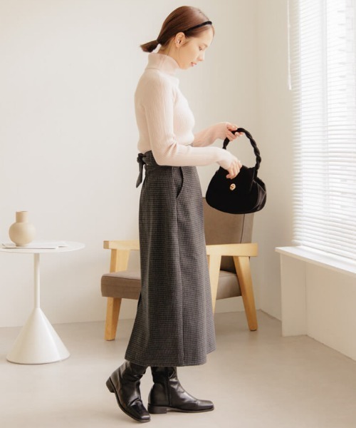 flower（フラワー）の「バックリボンスカート2（スカート・レディース・アイボリー/グレー・FREE）」の21枚目の写真