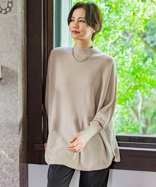 LAUTREAMONT(ロートレアモン)の「【WEB限定】≪洗えるニット/Lサイズあり≫すっきりハイネックニット(ニット/セーター・レディース・ネイビー/チャコールグレー/ベージュ/グリーン/オフホワイト/ブラック・11号/9号)」の20枚目の写真