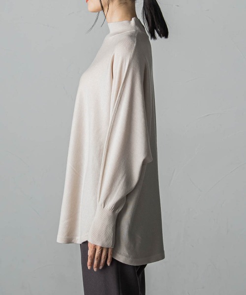 LAUTREAMONT(ロートレアモン)の「【WEB限定】≪洗えるニット/Lサイズあり≫すっきりハイネックニット(ニット/セーター・レディース・ネイビー/チャコールグレー/ベージュ/グリーン/オフホワイト/ブラック・11号/9号)」の9枚目の写真