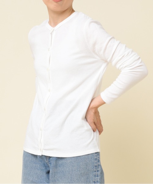 RNA-N（アールエヌエーエヌ）の「M2169 マシュマロタッチカーディガン（カーディガン/ボレロ・レディース・オフホワイト/ブラック/キナリ/グレー・MEDIUM）」の2枚目の写真