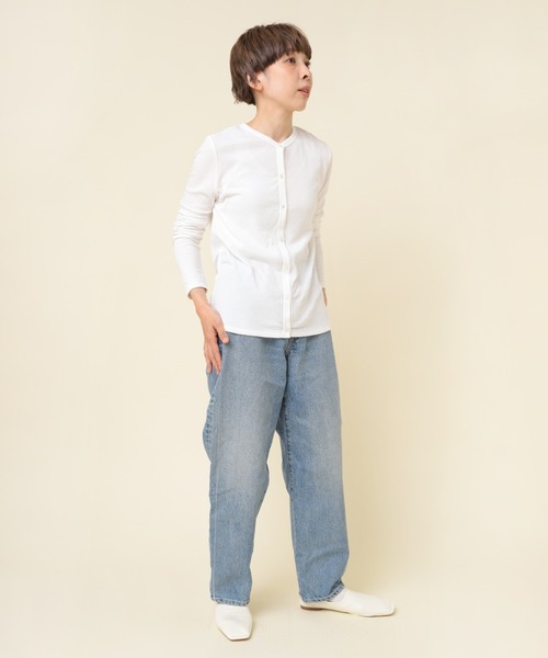 RNA-N（アールエヌエーエヌ）の「M2169 マシュマロタッチカーディガン（カーディガン/ボレロ・レディース・オフホワイト/ブラック/キナリ/グレー・MEDIUM）」の12枚目の写真