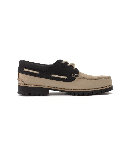 Timberland（ティンバーランド）の「Timberland 3-Eye Lug Handsewn Boat Shoes（ティンバーランド スリーアイ ラグ ハンドソーン ボート シューズ）（ローファー・メンズ・ブラック/ダークグレー・27.5cm/26.5cm/28cm/27cm）」の4枚目の写真