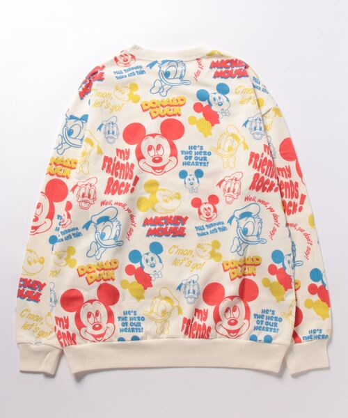 Disney(ディズニー)の「親子お揃い ディズニー 総柄トレーナー 9110A(スウェット・メンズ・レッド/ピンク・S/XL/L/M)」の7枚目の写真