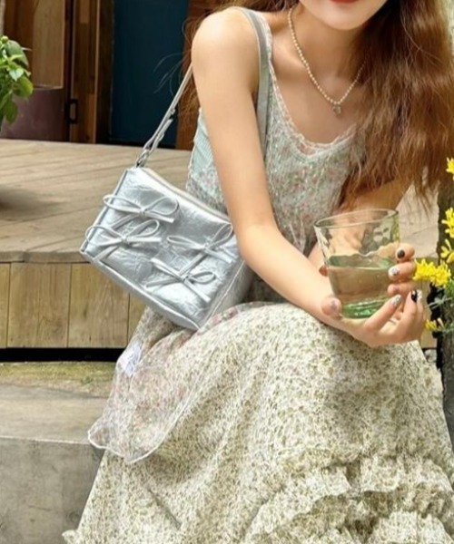 セール】シルバーミニリボンハンドバッグ（ハンドバッグ）｜LAC