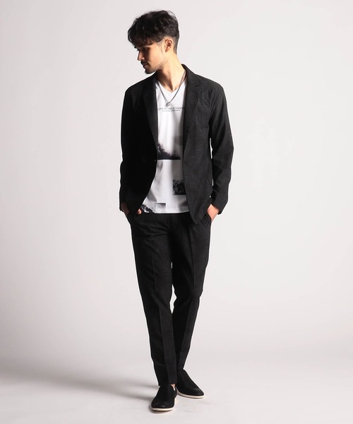 NICOLE CLUB FOR MEN（ニコルクラブフォーメン）の「３Ｄメッシュスラックス風イージーパンツ（スラックス・メンズ・ブラック系/その他/グレー系・SMALL/LARGE/MEDIUM/X-LARGE）」の6枚目の写真