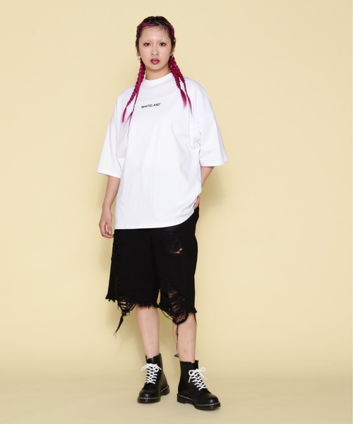 WHITELAND(ホワイトランド)の「【WEB&DEPOT限定】WHITELAND/ホワイトランド/OWL/LOGO SST(Tシャツ/カットソー・レディース・ブラック/ホワイト/カーキ・M/L)」の6枚目の写真