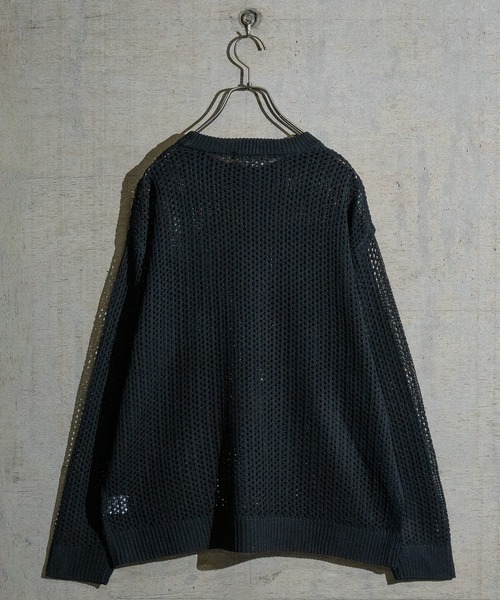 JOHN'S CLOSET(ジョンズクローゼット)の「【13】フラワーモチーフ メッシュニット(ニット/セーター・メンズ・サックスブルー/ブラック/オフホワイト・MEDIUM/LARGE)」の10枚目の写真