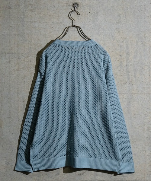 JOHN'S CLOSET(ジョンズクローゼット)の「【13】フラワーモチーフ メッシュニット(ニット/セーター・メンズ・サックスブルー/ブラック/オフホワイト・MEDIUM/LARGE)」の11枚目の写真