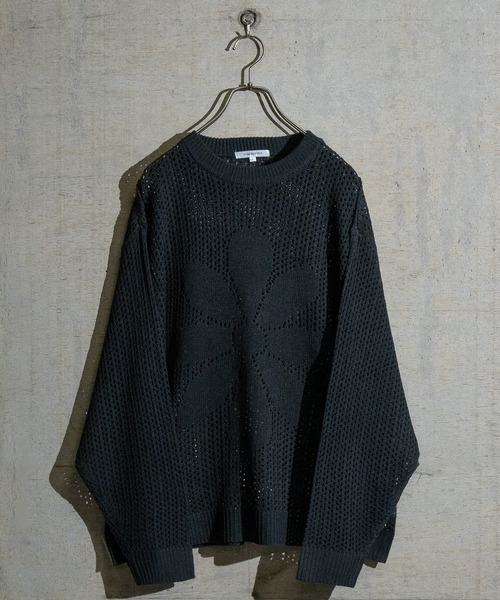 JOHN'S CLOSET(ジョンズクローゼット)の「【13】フラワーモチーフ メッシュニット(ニット/セーター・メンズ・サックスブルー/ブラック/オフホワイト・MEDIUM/LARGE)」の22枚目の写真