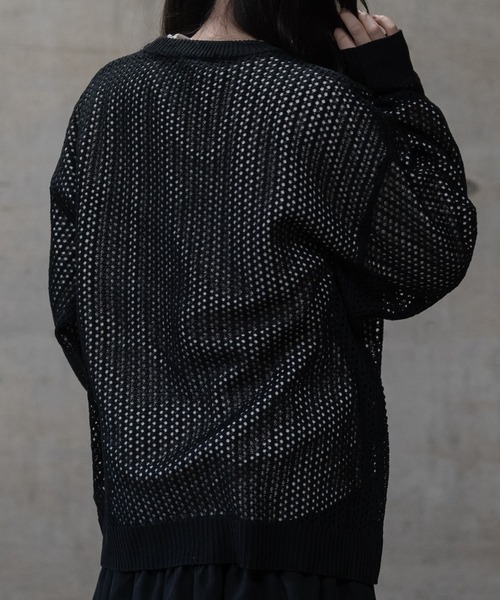 JOHN'S CLOSET(ジョンズクローゼット)の「【13】フラワーモチーフ メッシュニット(ニット/セーター・メンズ・サックスブルー/ブラック/オフホワイト・MEDIUM/LARGE)」の13枚目の写真