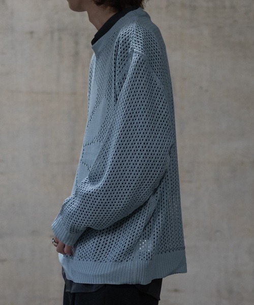 JOHN'S CLOSET(ジョンズクローゼット)の「【13】フラワーモチーフ メッシュニット(ニット/セーター・メンズ・サックスブルー/ブラック/オフホワイト・MEDIUM/LARGE)」の17枚目の写真