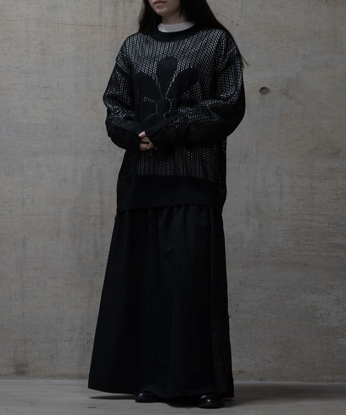 JOHN'S CLOSET(ジョンズクローゼット)の「【13】フラワーモチーフ メッシュニット(ニット/セーター・メンズ・サックスブルー/ブラック/オフホワイト・MEDIUM/LARGE)」の15枚目の写真