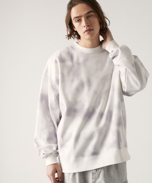 EMMA CLOTHES（エマクローズ）の「アブストラクト オーバールーズスウェットプルオーバー（スウェット・メンズ・ブラック/ベージュ/ホワイト・L/M）」の20枚目の写真