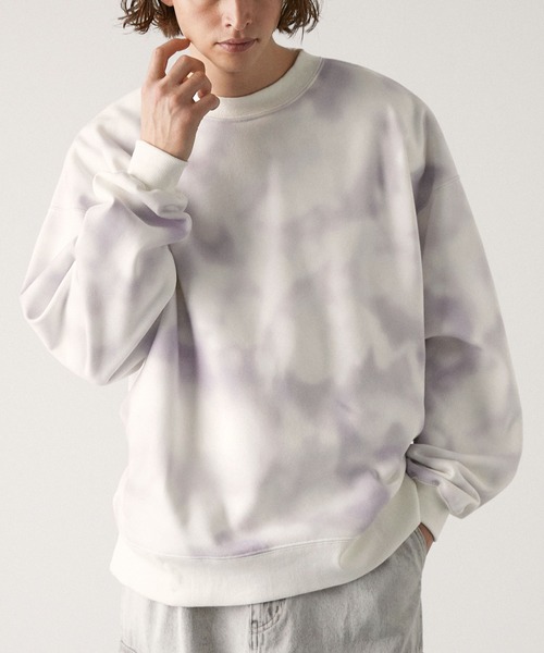 EMMA CLOTHES（エマクローズ）の「アブストラクト オーバールーズスウェットプルオーバー（スウェット・メンズ・ブラック/ベージュ/ホワイト・L/M）」の18枚目の写真