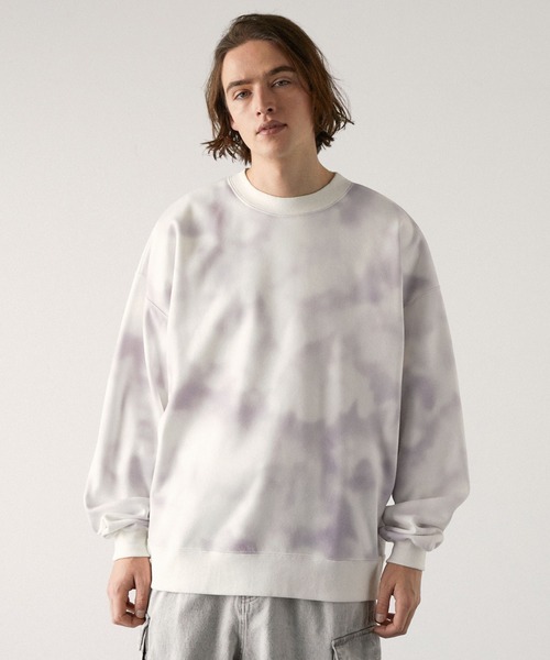 EMMA CLOTHES（エマクローズ）の「アブストラクト オーバールーズスウェットプルオーバー（スウェット・メンズ・ブラック/ベージュ/ホワイト・L/M）」の16枚目の写真