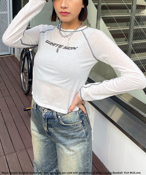 MLB】ラグランスリーブロングスリーブTシャツ BACK TO THE FIELD