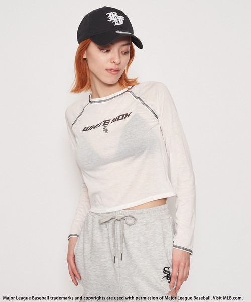 BACK TO THE FIELD（バック トゥー ザ フィールド）の「【MLB】ラグランスリーブロングスリーブTシャツ（Tシャツ/カットソー・レディース・ホワイト/ブラック系/イエロー系・FREE）」の22枚目の写真