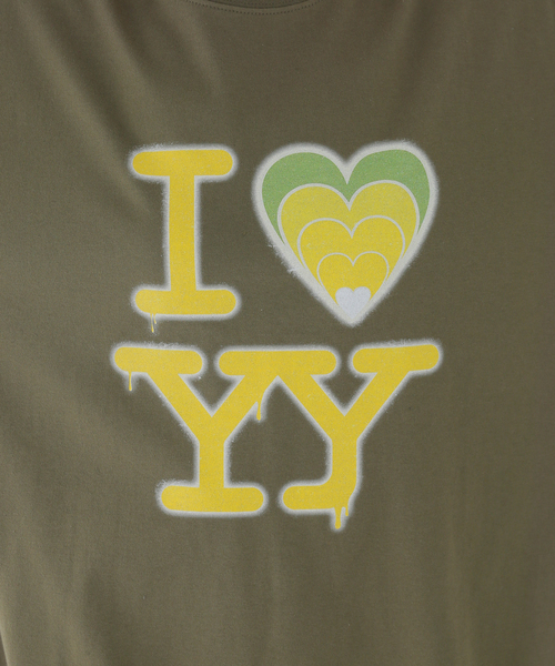 Oriens JOURNAL STANDARD(オリエンス ジャーナルスタンダード)の「【OPEN YY / オープンワイワイ】 I LOVE YY BOX TEE:Tシャツ(Tシャツ/カットソー・レディース・カーキ/ホワイト・SMALL)」の18枚目の写真