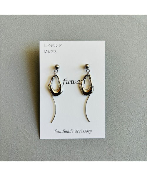 tone(トーン)の「【fuwari】メタルチャーム サージカルステンレスピアス(MA)(ピアス(両耳用)・レディース・A/F/D/C/B/E・FREE)」の14枚目の写真