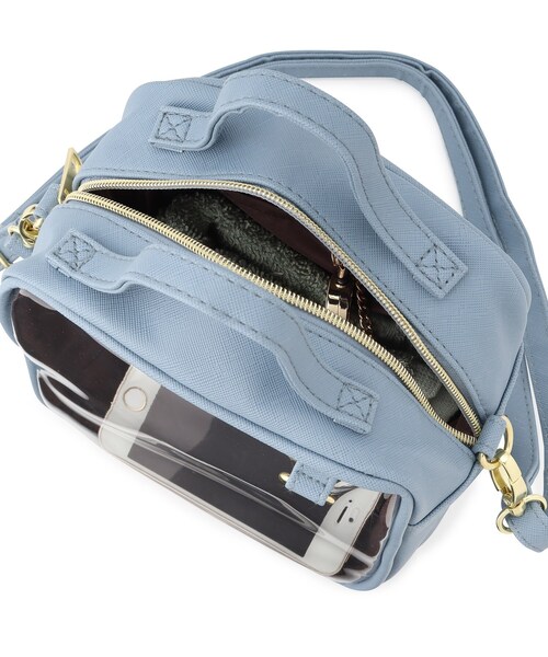 SHOO・LA・RUE（シューラルー）の「◆【推し活にも】ボックスクリアショルダーバッグ（ショルダーバッグ・レディース・オフホワイト/ブラック/ブルー・00）」の12枚目の写真