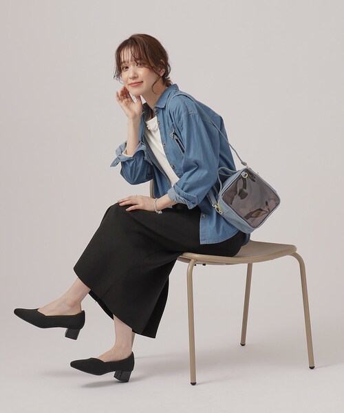 SHOO・LA・RUE（シューラルー）の「◆【推し活にも】ボックスクリアショルダーバッグ（ショルダーバッグ・レディース・オフホワイト/ブラック/ブルー・00）」の18枚目の写真