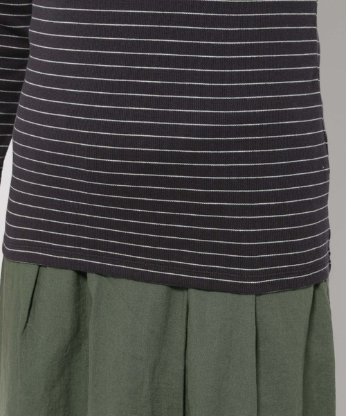 niko and...（ニコアンド）の「袖ボタンボーダーリブプルオーバー（Tシャツ/カットソー・レディース・ネイビー/アイボリー/ブラック・MEDIUM/LARGE）」の17枚目の写真