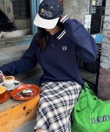 nemne store | 《低身長サイズあり》ワンポイント刺繍ポロニット(ポロシャツ)