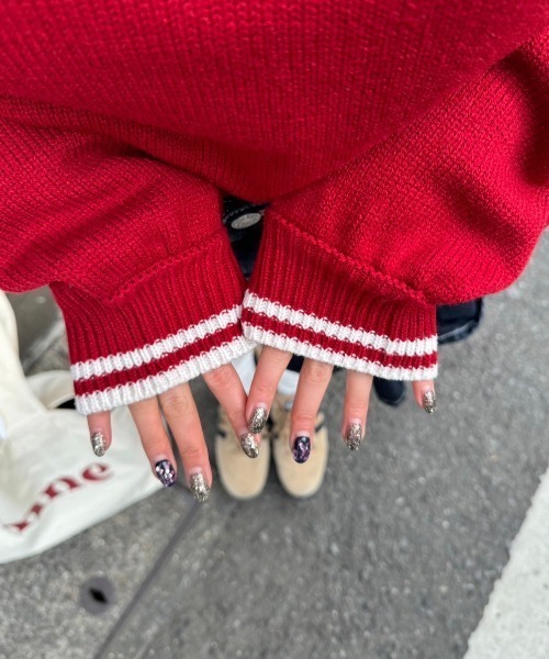 nemne store（ネンネストア）の「《低身長サイズあり》ワンポイント刺繍ポロニット（ポロシャツ・レディース・ネイビー/レッド・SMALL/MEDIUM）」の18枚目の写真