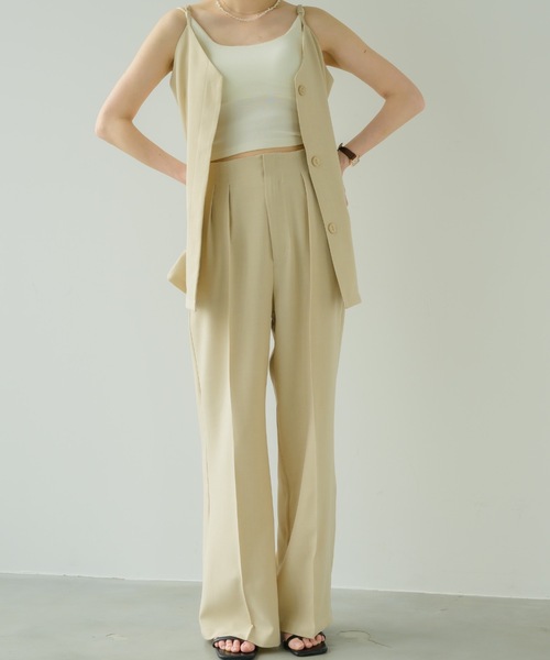 NEUNA（ヌナ）の「リネンライクキャミベスト（ベスト・レディース・ブラック/ベージュ・FREE）」の13枚目の写真