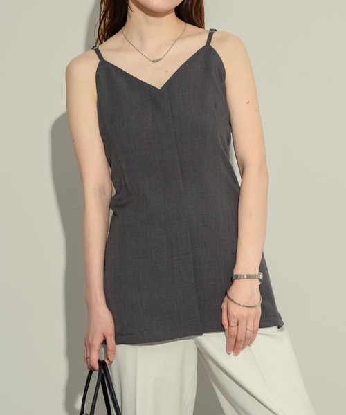 NEUNA（ヌナ）の「リネンライクキャミベスト（ベスト・レディース・ブラック/ベージュ・FREE）」の9枚目の写真