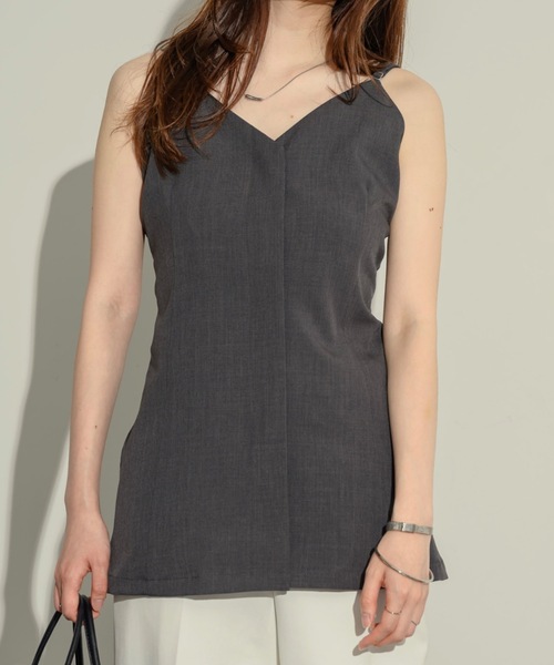 NEUNA（ヌナ）の「リネンライクキャミベスト（ベスト・レディース・ブラック/ベージュ・FREE）」の21枚目の写真