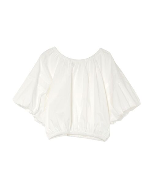 LAGUNAMOON（ラグナムーン）の「シャーリングネックボリュームブラウス（シャツ/ブラウス・レディース・ブラック/ホワイト・FREE）」の2枚目の写真