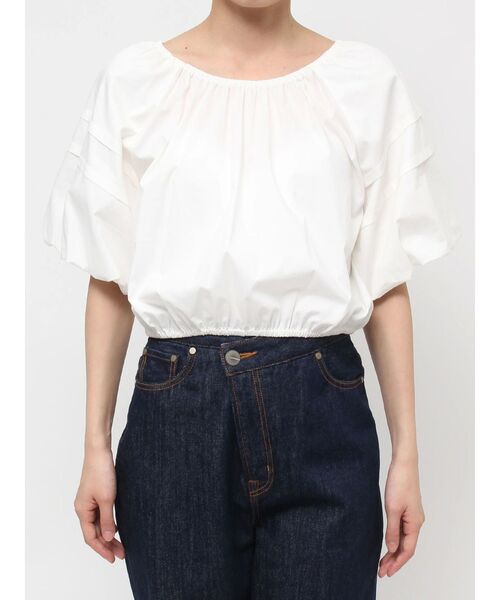 LAGUNAMOON（ラグナムーン）の「シャーリングネックボリュームブラウス（シャツ/ブラウス・レディース・ブラック/ホワイト・FREE）」の13枚目の写真