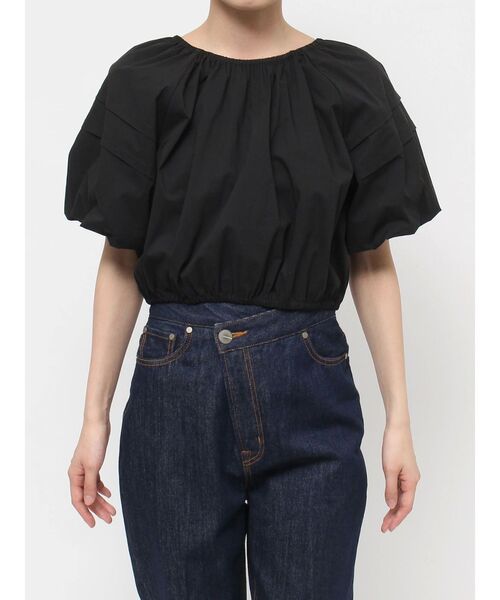 LAGUNAMOON（ラグナムーン）の「シャーリングネックボリュームブラウス（シャツ/ブラウス・レディース・ブラック/ホワイト・FREE）」の14枚目の写真