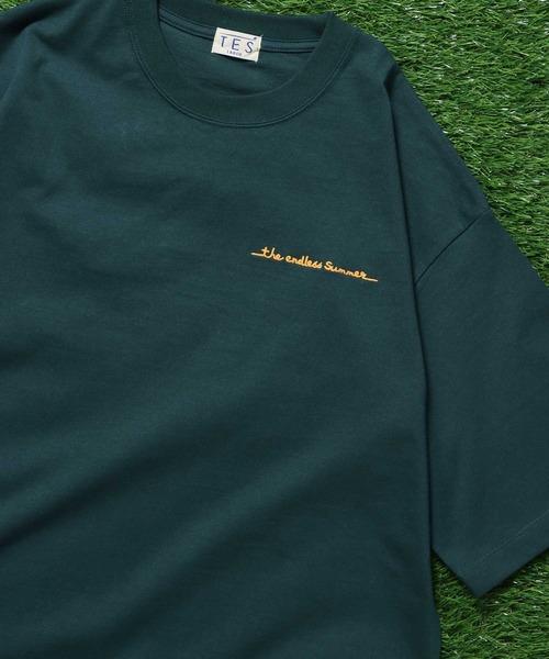The Endless Summer（エンドレスサマー）の「TES CAR CLUB EMB BIG T-SHIRT / ビッグシルエットTシャツ（Tシャツ/カットソー・メンズ・グリーン系その他/ブラウン/ホワイト/ブラック・X-LARGE/LARGE/MEDIUM/SMALL）」の5枚目の写真